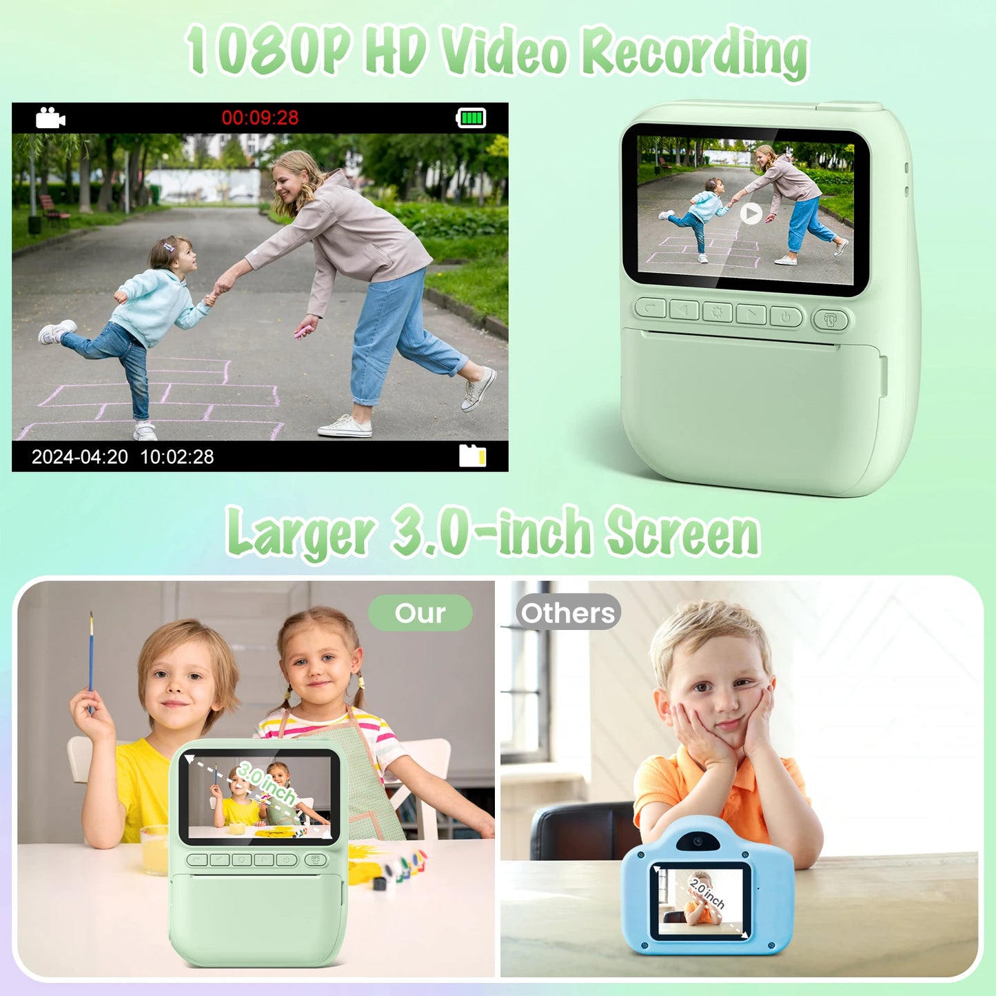 📸 Gofunly Kids Instant Print Camera – Vastleggen, printen en spelen!