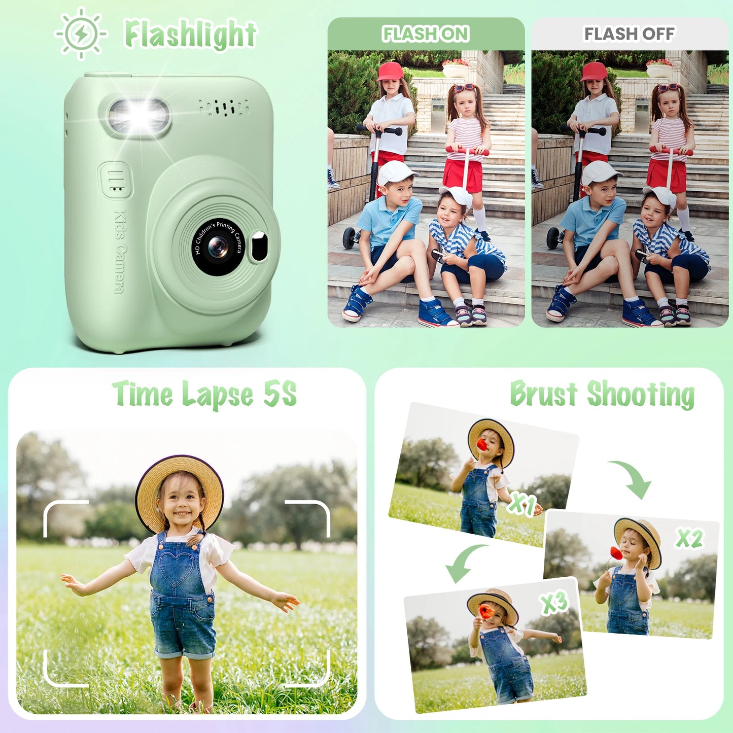 📸 Gofunly Kids Instant Print Camera – Vastleggen, printen en spelen!